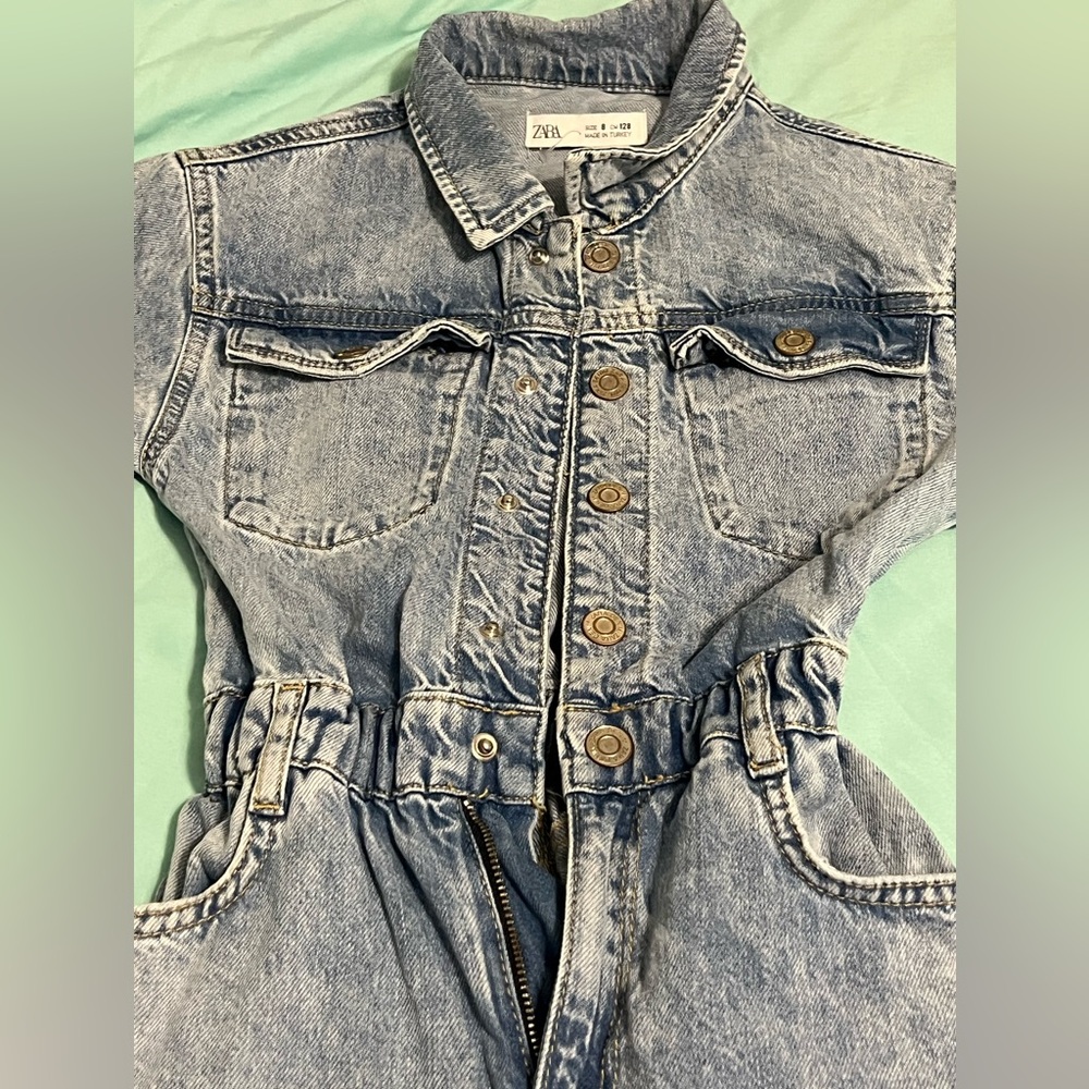 Girl’s Zara Blue Denim Jumpsuit